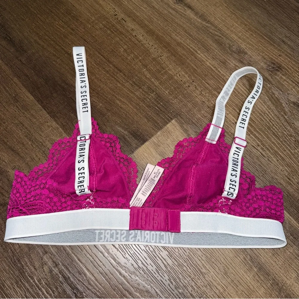 Victoria’s Secret Magenta Lace & Logo Bralette